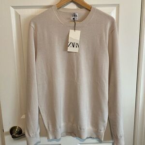 Zara Light Grey Cotton Sweater